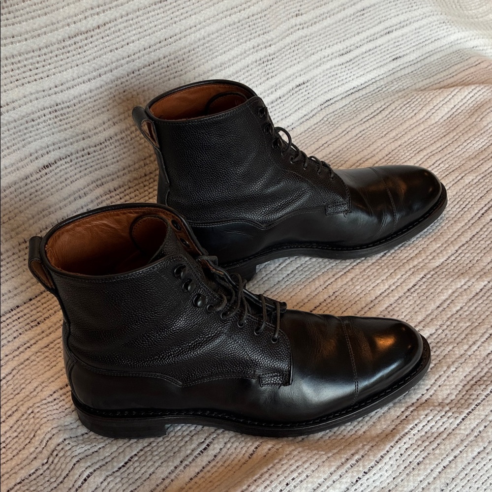 Allen Edmonds Black Leather Men's Boots - Picture 7 of 9